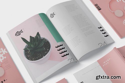 Magazine Mockup - US Letter 8.5x11 Inch Size