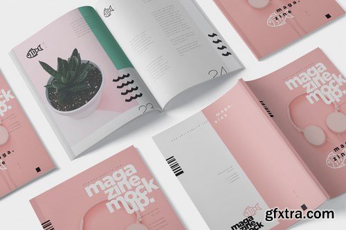 Magazine Mockup - US Letter 8.5x11 Inch Size