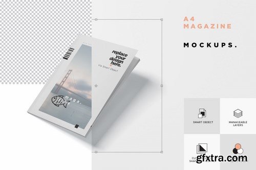 Magazine Mockup - A4 210x297 mm Size