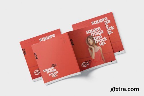 Magazine Mockup – Square Shape