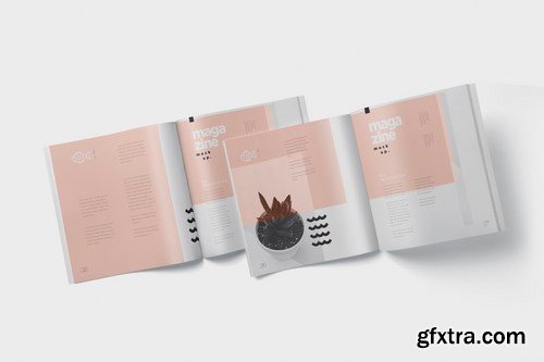 Magazine Mockup – Square Shape