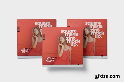 Magazine Mockup – Square Shape