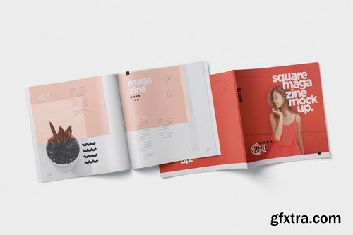 Magazine Mockup – Square Shape