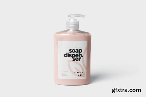 Soap Dispenser Mockup Rectangle Shape