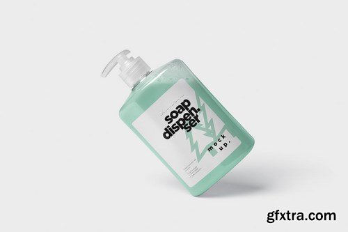 Soap Dispenser Mockup Rectangle Shape