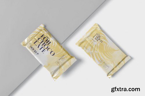 Foil Chocolate Packaging Mockup - Slim Size