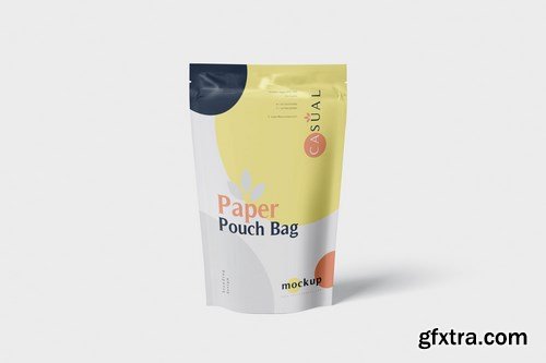 Paper Pouch Bag Mockup - Large Size