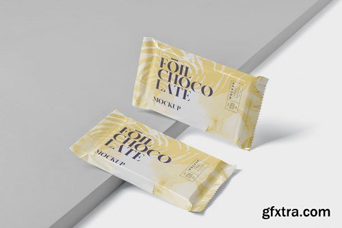 Foil Chocolate Packaging Mockup - Slim Size