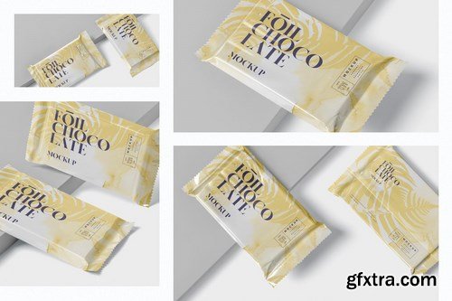 Foil Chocolate Packaging Mockup - Slim Size