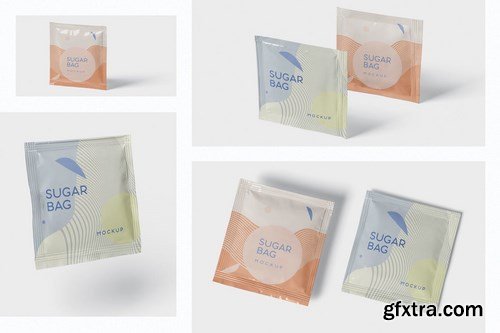 Salt OR Sugar Bag Mockup - Square Shaped