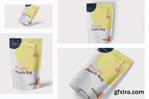 Paper Pouch Bag Mockup - Large Size