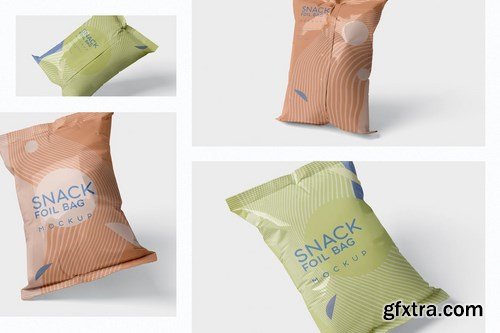 Snack Foil Bag Mockup - Plastic