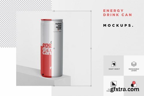 Energy Drink Can Mock-Up - 250 ml