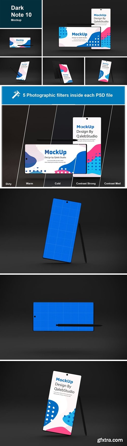 Dark Note 10 Mockup