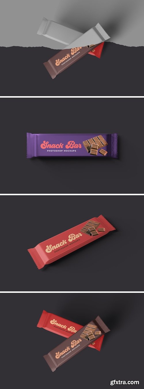 Snack Bar Packaging Mockups