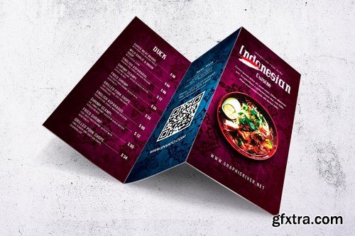 Indonesian Cuisine Trifold Menu