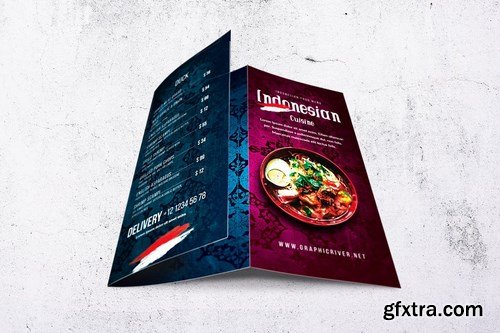 Indonesian Cuisine Trifold Menu