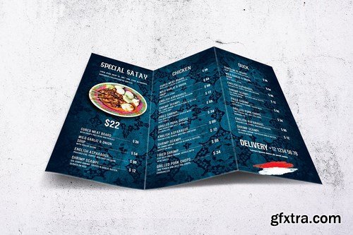 Indonesian Cuisine Trifold Menu