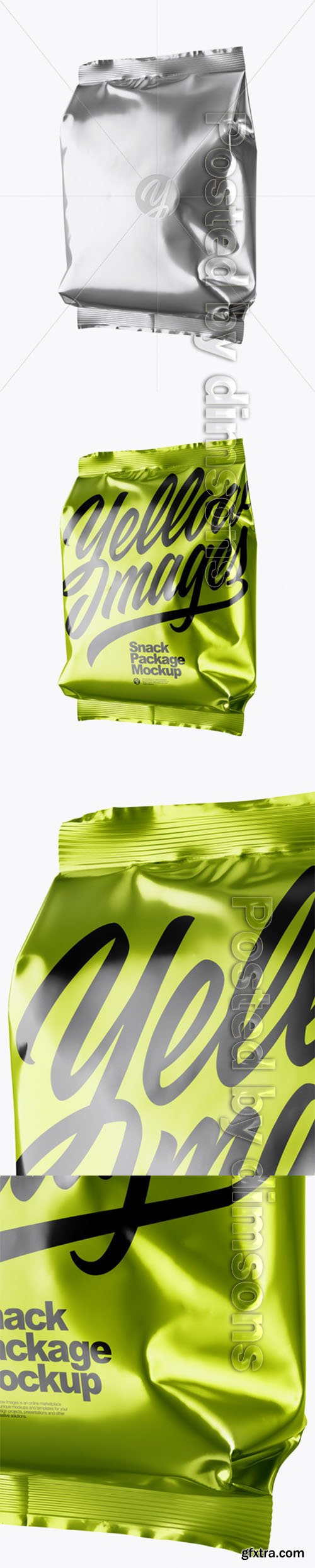 Metallic Snack Package Mockup - Half Side View 27560