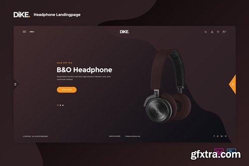 Dike - Headphone Landing page Template