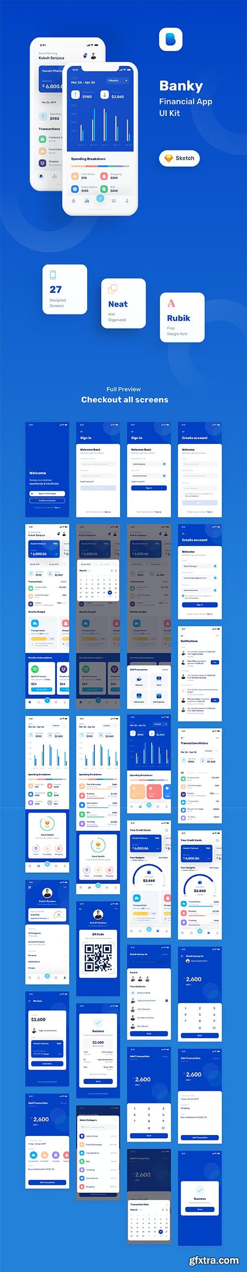 Banky - Finance App UI Kit