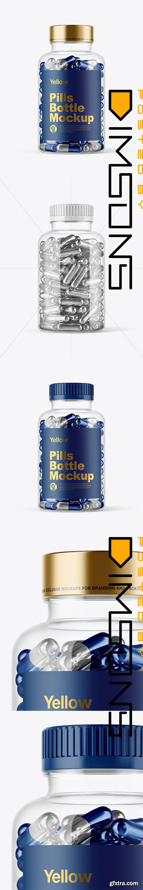 Clear Pills Bottle Mockup 39733