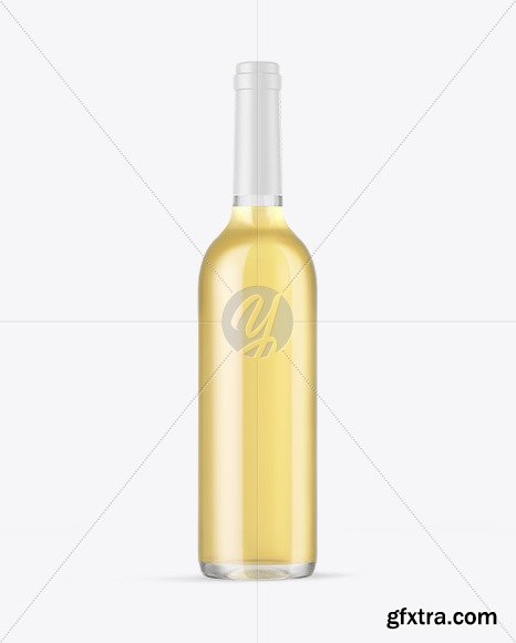 Clear Glass White Wine Bottle Mockup 50489