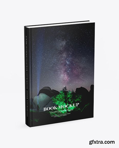 Book w/ Matte Cover Mockup - Half Side View 50519