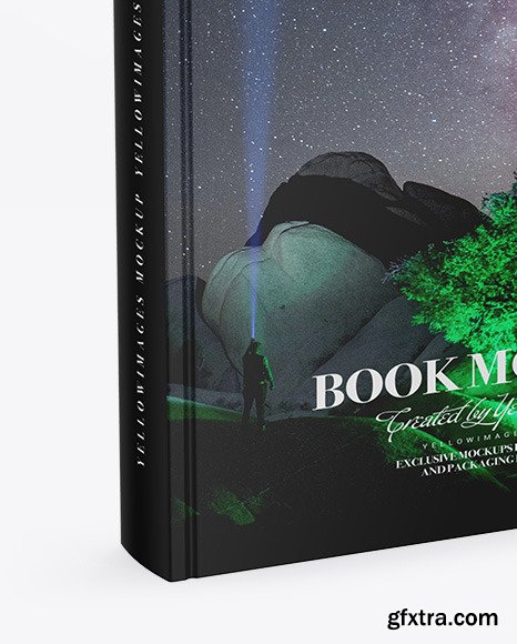 Book w/ Matte Cover Mockup - Half Side View 50519