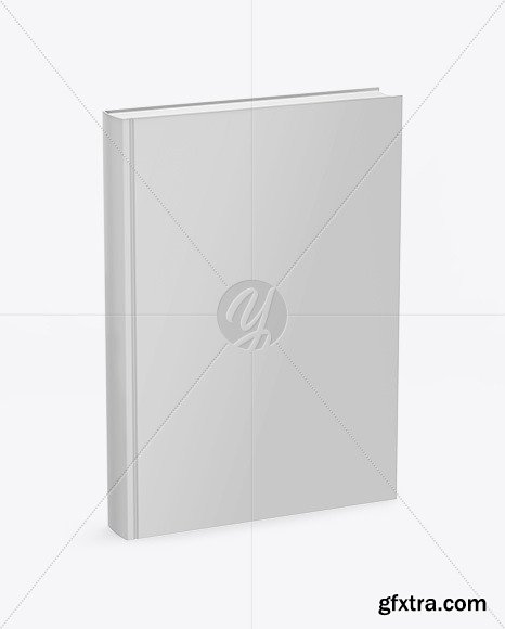 Book w/ Matte Cover Mockup - Half Side View 50519