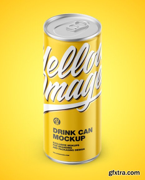 Metallic Can w/ Glossy Finish Mockup 50543