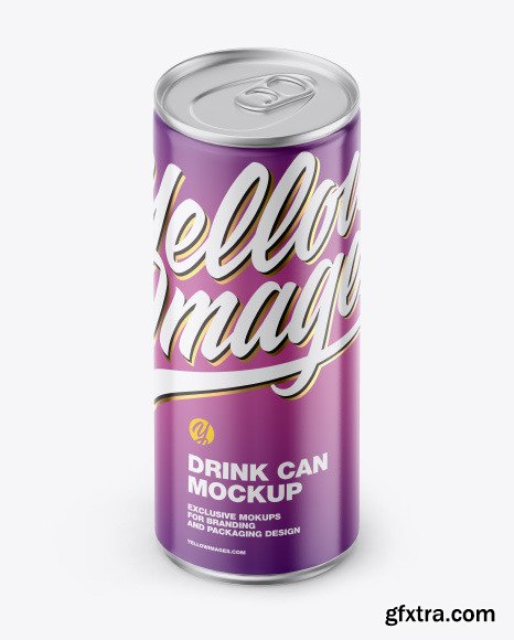 Metallic Can w/ Glossy Finish Mockup 50543