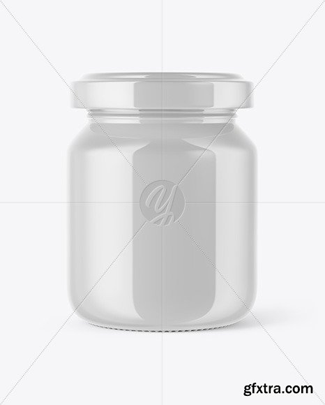 Glossy Baby Food Jar Mockup 50606