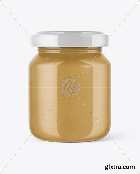 Clear Glass Baby Food Jar Mockup 50611