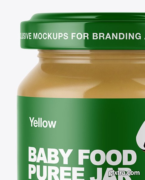 Clear Glass Baby Food Jar Mockup 50611