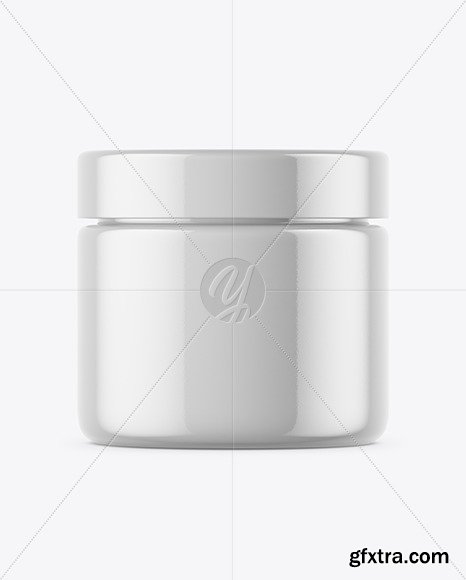 Glossy Cosmetic Jar Mockup 50511