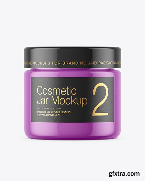 Glossy Cosmetic Jar Mockup 50511