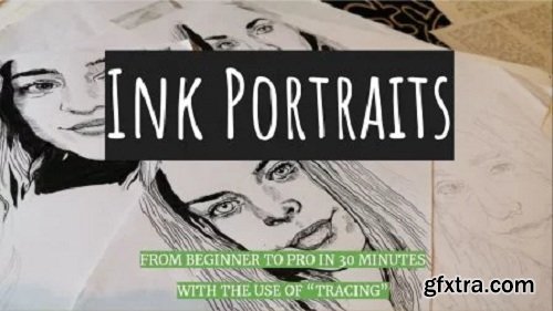 How Beginners can draw Awesome Ink Portraits (easy + fast)