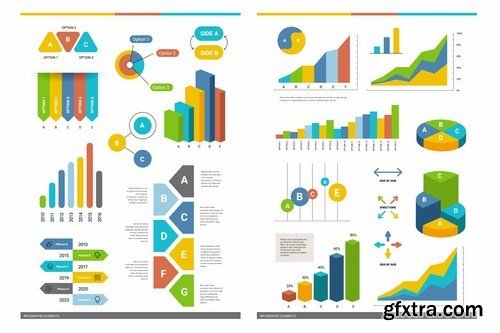 Set of 50 business infographic elements