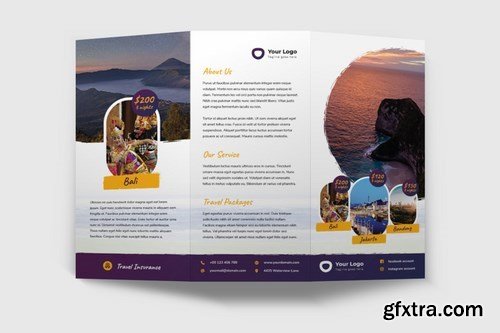 Tri Fold Brochure - Brush Travel Design