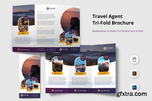 Tri Fold Brochure - Brush Travel Design