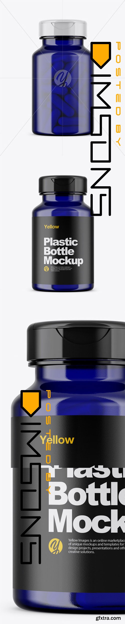 Blue Pills Bottle Mockup 44840