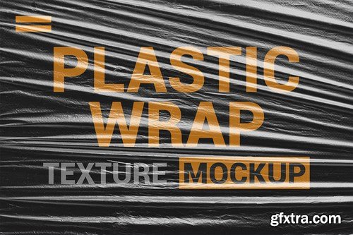 Transparent Plastic Wrap Texture Mockup