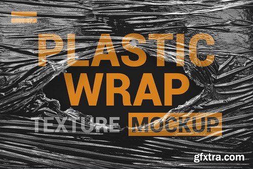 Transparent Plastic Wrap Texture Mockup