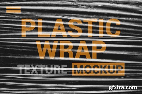 Transparent Plastic Wrap Texture Mockup