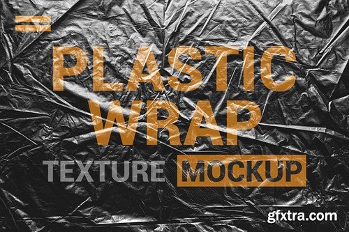 Transparent Plastic Wrap Texture Mockup