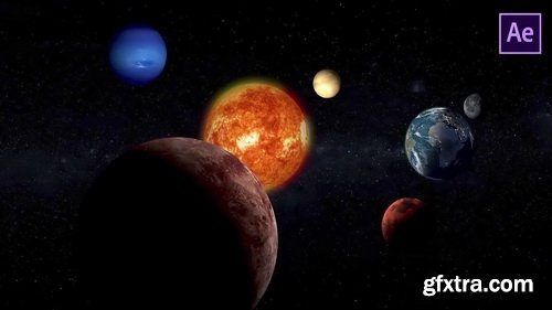 FlatPackFx - Realistic Planets Pack After Effects