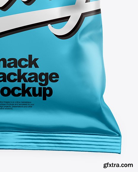 Matte Metallic Snack Package Mockup 50619