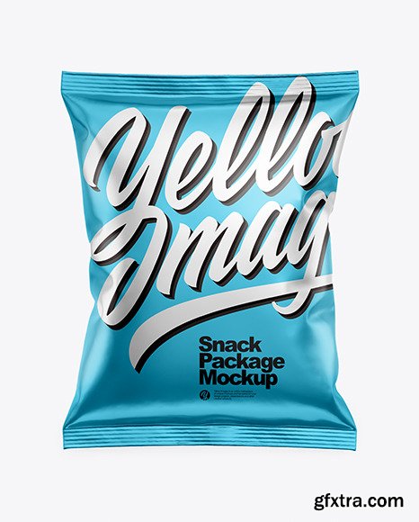 Matte Metallic Snack Package Mockup 50619