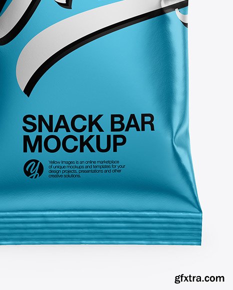 Glossy Metallic Snack Bar Mockup 50627